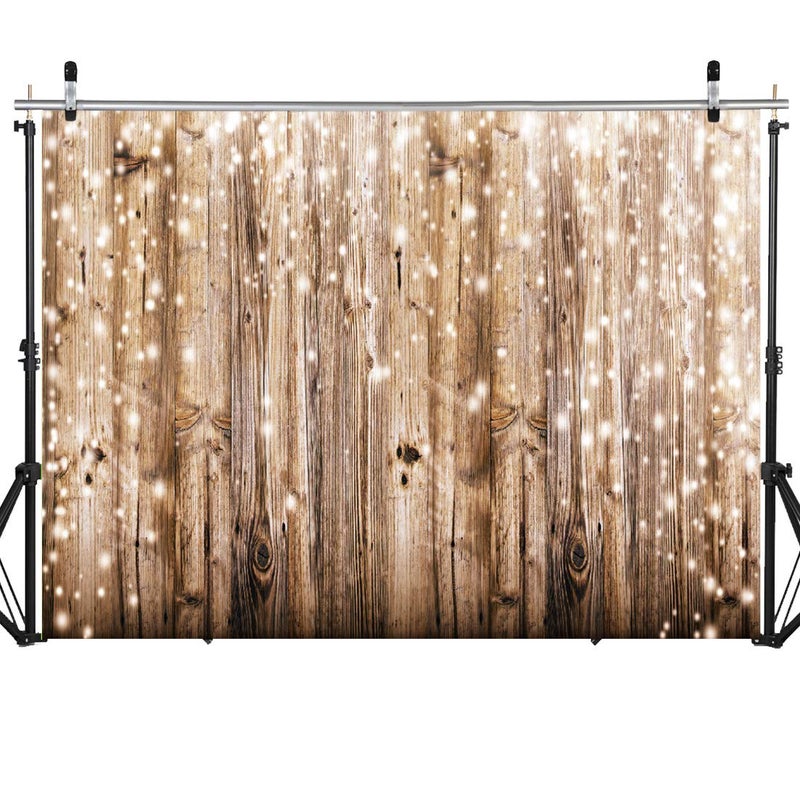 SJOLOON Rustic Wood Vinyl Photography Backdrop Nostalgia Wood Floor Photo Backdrop Baby Newborn Photo Studio Props JLT10359 (7x5FT) Yellow - Image 2
